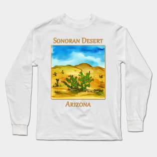 Prickly Pear Cactua as seen in the Sonoran Desert Long Sleeve T-Shirt